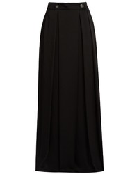 Lanvin High Waisted Wide Leg Satin Crepe Trousers