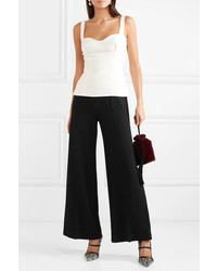 Emilia Wickstead Hulline Stretch Crepe Wide Leg Pants