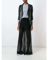 McQ Alexander McQueen Leaf Lace Palazzo Pants