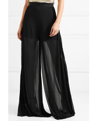 Naeem Khan Med Chiffon Wide Leg Pants