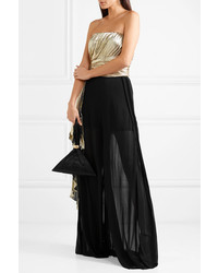 Naeem Khan Med Chiffon Wide Leg Pants