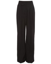 Lemaire Pleated Wide Leg Wool Trousers