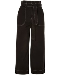 Topshop Stab Stitch Wide Leg Trousers