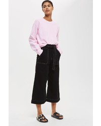 Topshop Stab Stitch Wide Leg Trousers