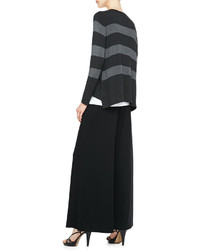Eileen Fisher Washable Stretch Jersey Wide Leg Pants