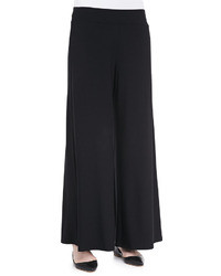 Eileen Fisher Washable Stretch Jersey Wide Leg Pants