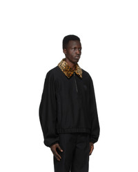 We11done Black Cheetah Pullover Jacket