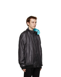 Y/Project Black Clipped Shoulder Windbreaker Jacket