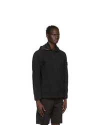 Stone Island Black Cordura Detachable Hood Jacket