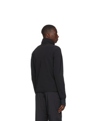 MONCLER GRENOBLE Black Down Logo Cardigan Jacket
