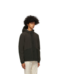 Z Zegna Black Hooded Field Jacket