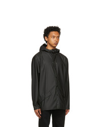 Rains Black Hooded Jacket