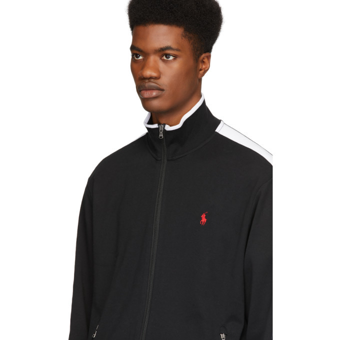 Polo Ralph Lauren Black Interlock Track Jacket, $74 | SSENSE | Lookastic