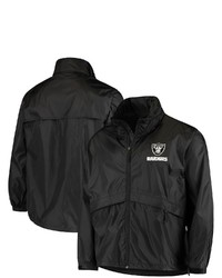 Dunbrooke Black Las Vegas Raiders Circle Sportsman Waterproof Packable Full Zip Jacket At Nordstrom