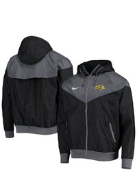 Nike Black Ndsu Bison Windrunner Raglan Full Zip Hoodie Jacket At Nordstrom