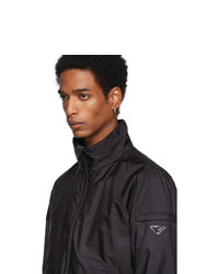 Prada Black Nylon Harrington Jacket