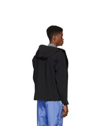 MONCLER GRENOBLE Black Plair Technique Wind Stopper Zip Up Jacket
