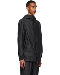 Rains Black Polyester Jacket