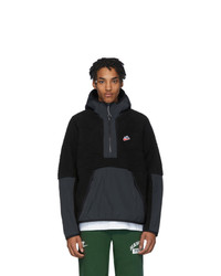 Nike Black Sherpa Fleece Pullover Jacket