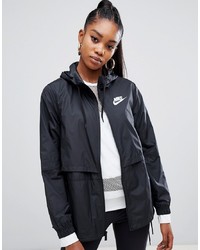 Nike Black Small Logo Hooded Jacket
