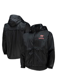 Dunbrooke Black Tampa Bay Buccaneers Team Circle Sportsman Waterproof Packable Full Zip Jacket At Nordstrom
