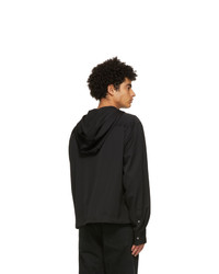 Lanvin Black Wool Hooded Shirt
