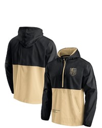 FANATICS Branded Blackgold Vegas Golden Knights Thrill Seeker Anorak Half Zip Jacket At Nordstrom