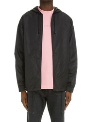 Acne Studios Face Yourself Hooded Nylon Jacket In Black At Nordstrom