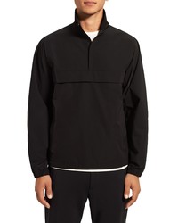 Theory Keiran Water Resistant Pullover Jacket In Black At Nordstrom