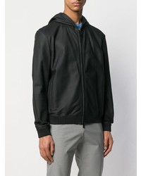 Fendi Leather Hooded Jacket