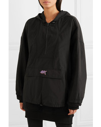 alexanderwang.t Oversized Embroidered Shell And Cotton Jersey Hoodie