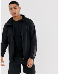 Calvin Klein Performance Packable Windbreaker With Reflective Details In Black