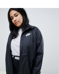 Nike Plus Black Small Logo Hooded Jacket
