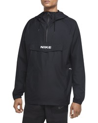 Nike Sportswear City Made Weather Resistant Hooded Anorak In Blackwhite At Nordstrom