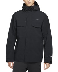 Nike Sportswear Storm Fit Adv M65 Waterproof Jacket In Blackdark Smoke Grey At Nordstrom