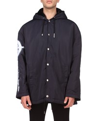 Givenchy X Chito Bart Dog Graphic Faux Hooded Jacket In 004 Blackwhite At Nordstrom