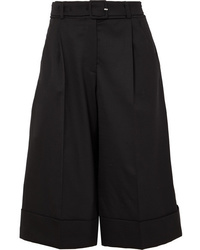 Simone Rocha Belted Feather Trimmed Wool Blend Shorts
