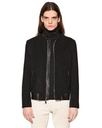 John Varvatos Wool Cloth Biker Jacket