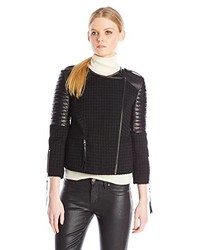Rebecca Minkoff Calder Textured Wool Moto Jacket