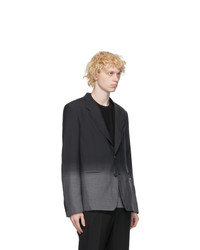 Givenchy Black And Grey Wool Faded Blazer