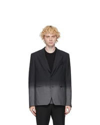Givenchy Black And Grey Wool Faded Blazer