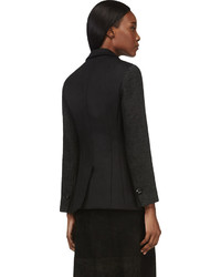 Maiyet Black Contrasting Sleeves Blazer