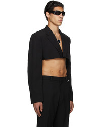 Vetements Black Cropped Tailored Blazer