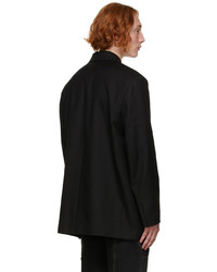Solid Homme Black Double Breasted Blazer