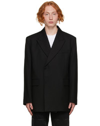 Solid Homme Black Double Breasted Blazer