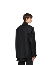 Vetements Black Gothic Logo Tailored Blazer