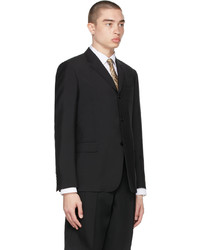 Burberry Black Mohair Tailored Relaxed Fit Blazer
