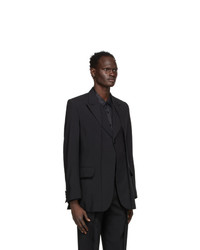 Situationist Black Pleated Collar Blazer