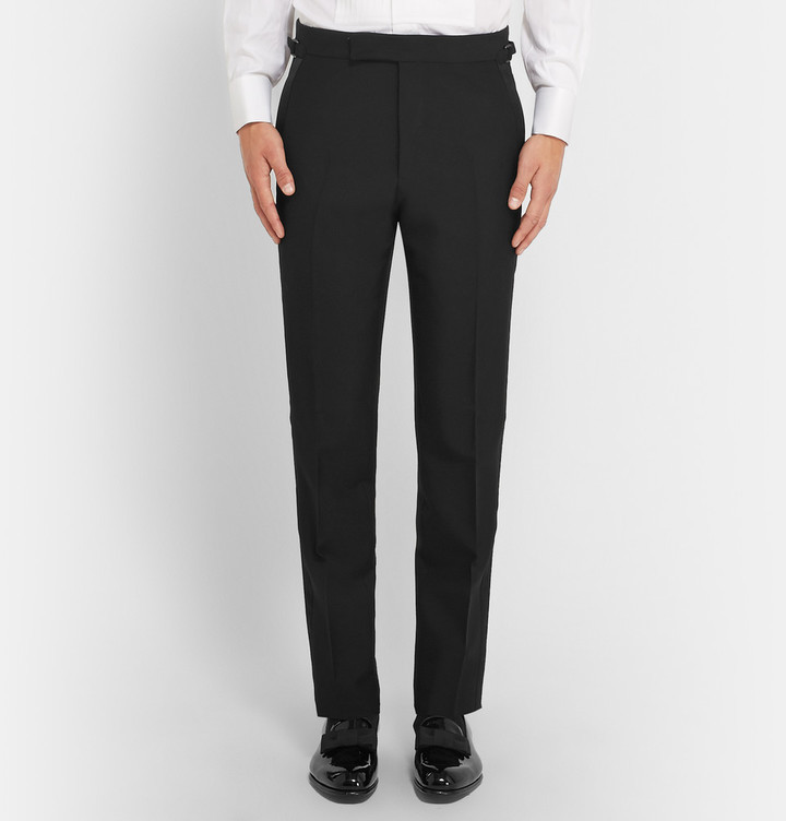 Tom Ford Black Slim Fit Mohair And Wool Blend Tuxedo, $5,670 | MR ...