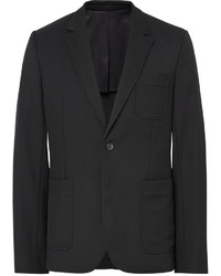 Ami Black Slim Fit Wool Suit Jacket